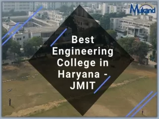 Best Engineering College in Haryana - JMIT
