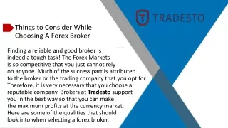 Choosing A Forex Broker | Tradesto Review