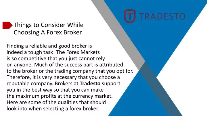things to consider while choosing a forex broker