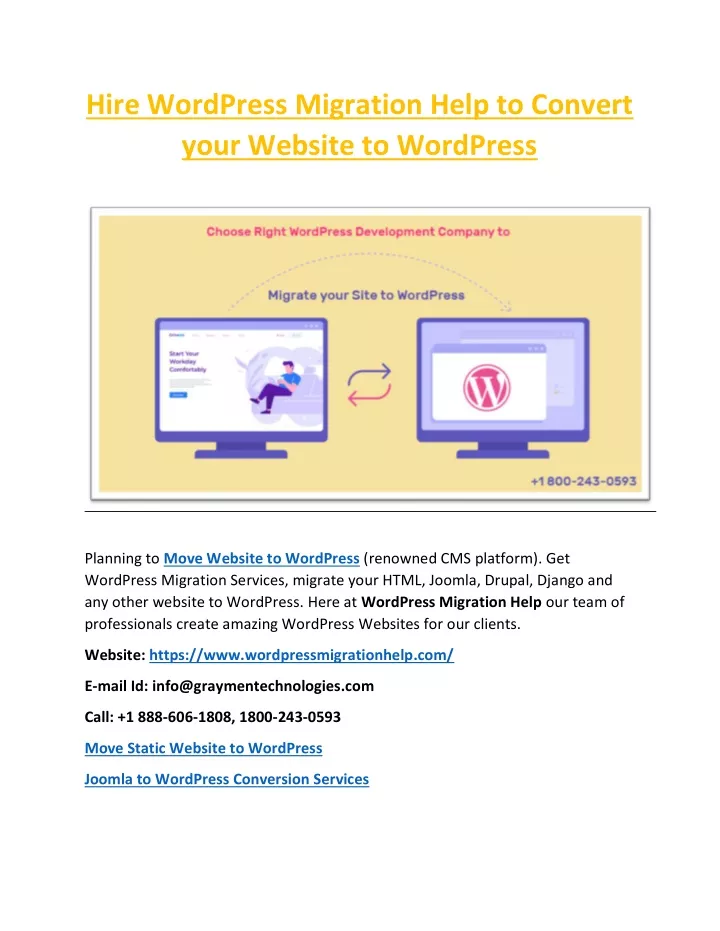 hire wordpress migration help to convert your