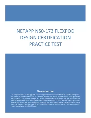 netapp ns0 173 flexpod design certification