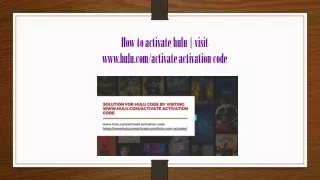 How to activate hulu | visit www.hulu.com/activate activation code