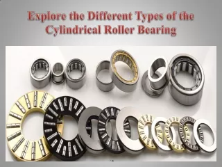 Explore the Different Types of the Cylindrical Roller Bearing