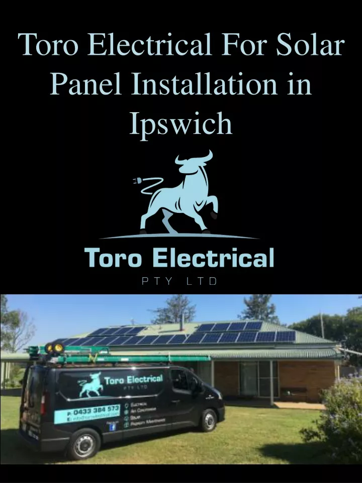 toro electrical for solar panel installation in ipswich