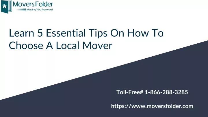 learn 5 essential tips on how to choose a local mover