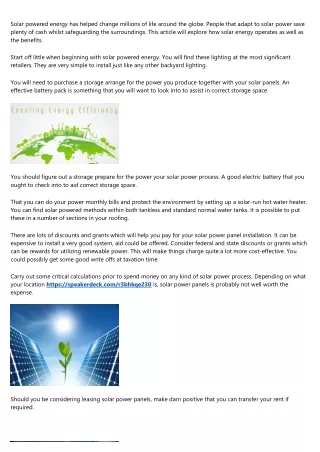 solar powered energy has helped change millions