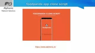 foodpanda app clone script