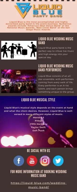 Liquid Blue Wedding Music Band - Liquid Blue