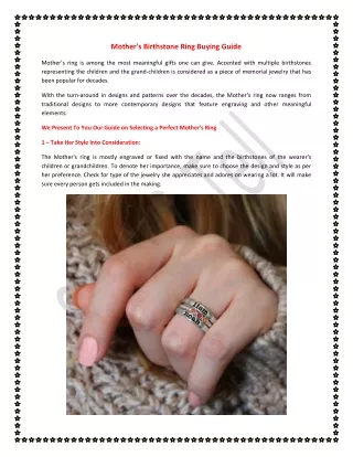 mother s birthstone ring buying guide