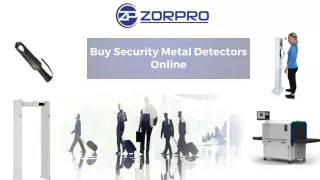 Buy Security Metal Detectors Online | Zorpro