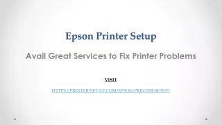 epson printer setup