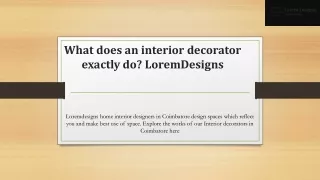 interior designers in Coimbatore -Loremdesigns