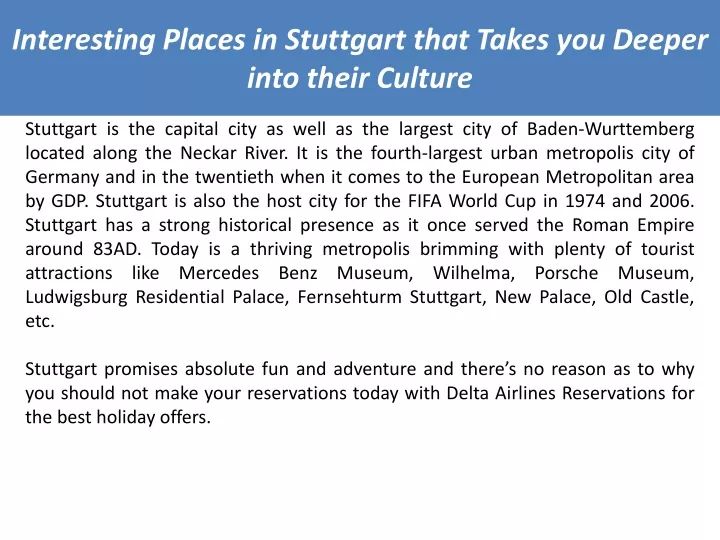 interesting places in stuttgart that takes you deeper into their culture