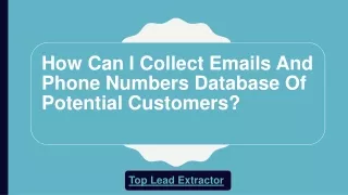 how can i collect emails and phone numbers