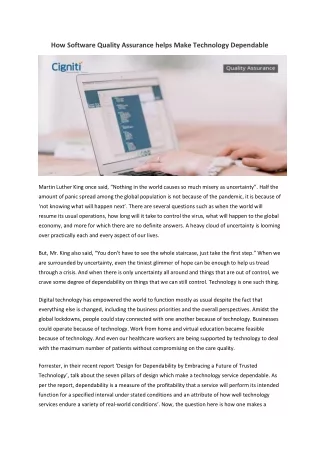 how software quality assurance helps make