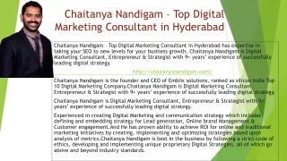 Chaitanya Nandigam – Top Digital Marketing Consultant in Hyderabad