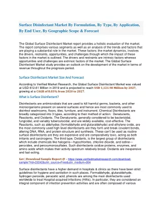 surface disinfectant market by formulation
