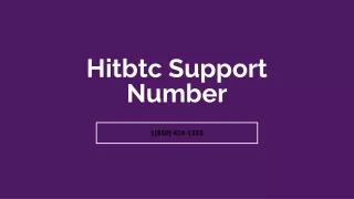 Hitbtc Support〖1(850) 424-1333〗Number