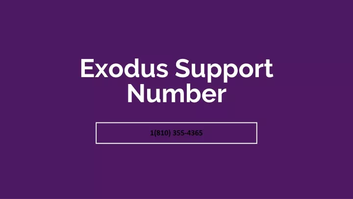 exodus support number