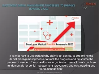 electronic denial management processes to improve revenue cycle