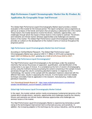 high performance liquid chromatography market