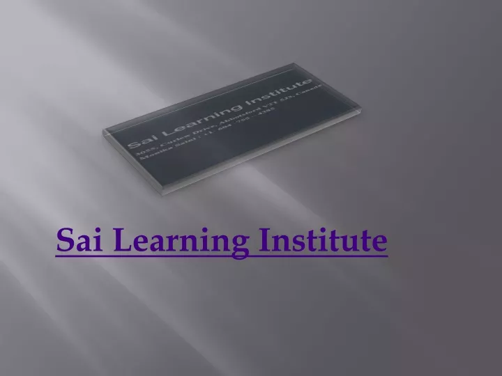 sai learning institute