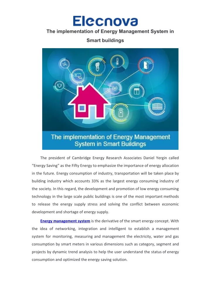 the implementation of energy management system in
