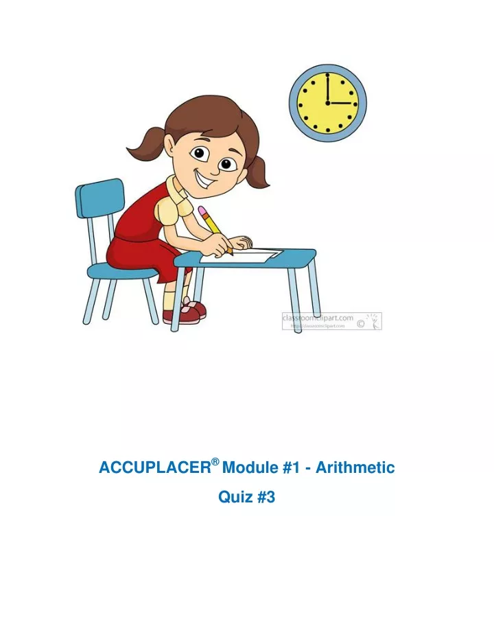 accuplacer module 1 arithmetic