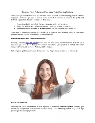 technical points to consider when using teeth