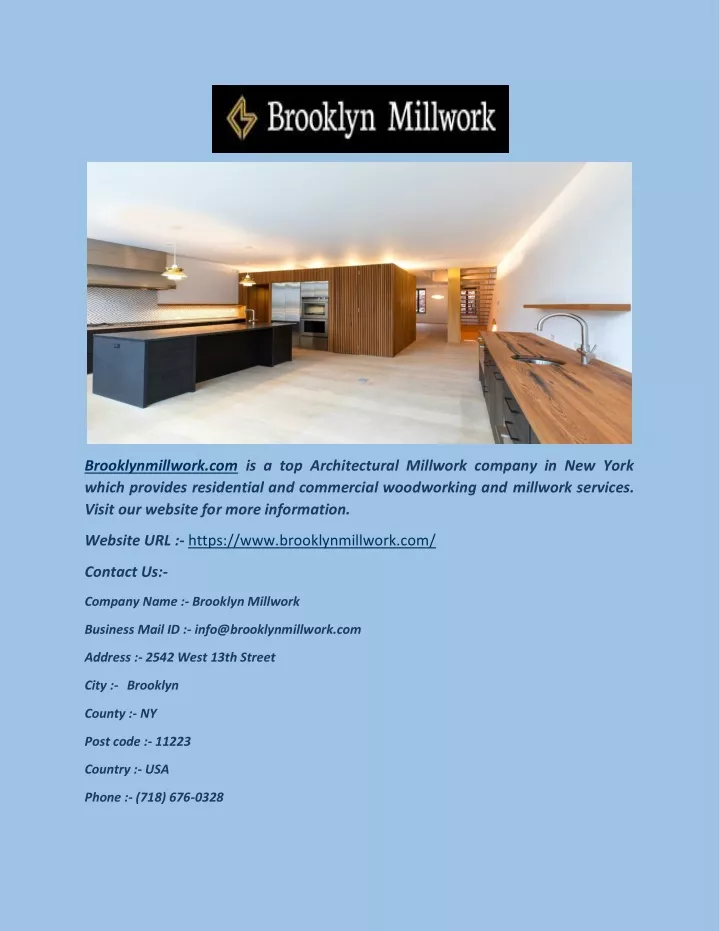 brooklynmillwork com is a top architectural