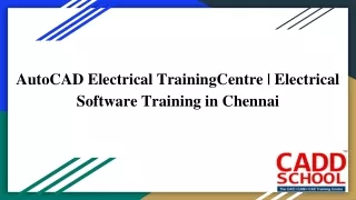autocad electrical trainingcentre electrical software training in chennai