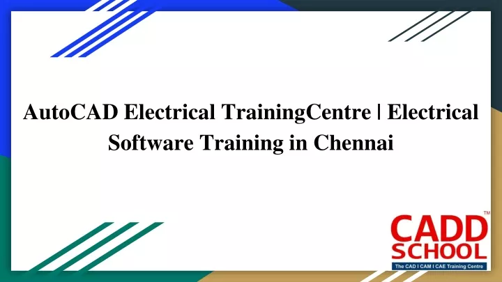 autocad electrical trainingcentre electrical software training in chennai