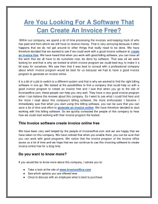are you looking for a software that can create