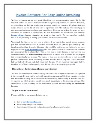 invoice software for easy online invoicing