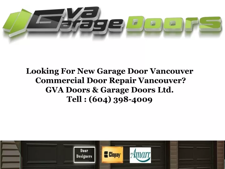 looking for new garage door vancouver commercial