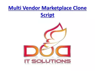 Multi Vendor Marketplace Clone Script | ReadyMade Clone Script