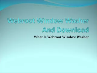 webroot window washer and download