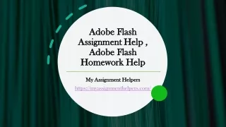 Adobe Flash Assignment Help -myassignmenthelpers