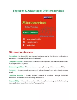 Features & Advantages Of Microservices
