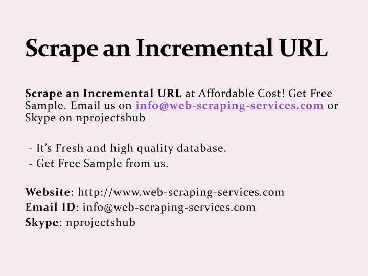 scrape an incremental url