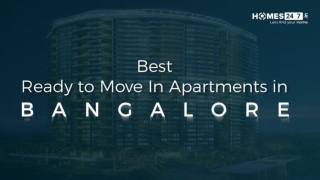 Best Ready To Move In Apartments in Bangalore