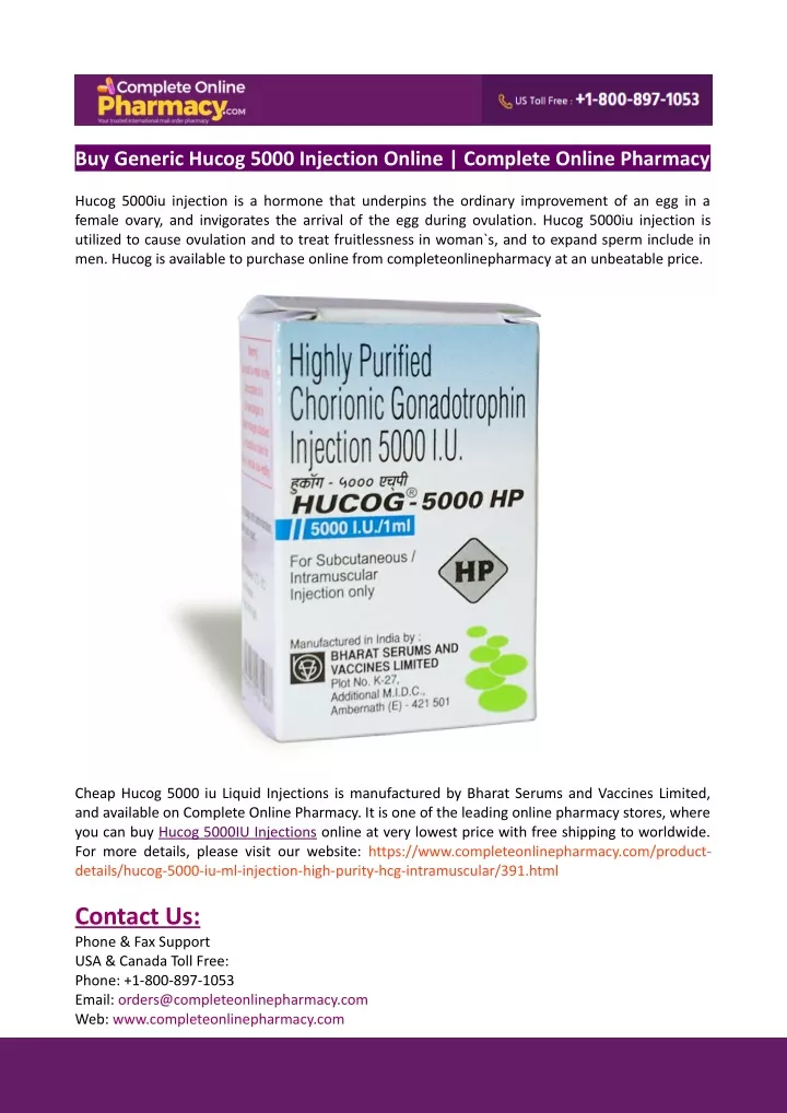 buy generic hucog 5000 injection online complete