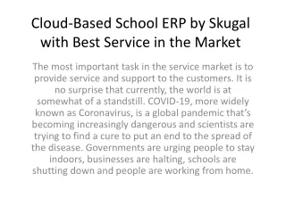 cloud based school erp by skugal with best service in the market