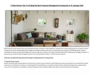 7 little known tips to finding the best property