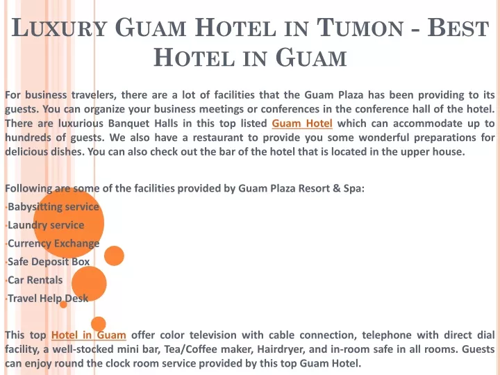 luxury guam hotel in tumon best hotel in guam