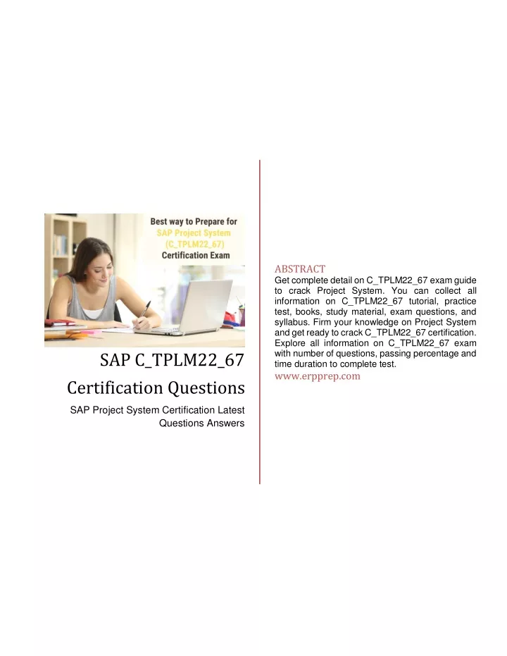 abstract get complete detail on c tplm22 67 exam