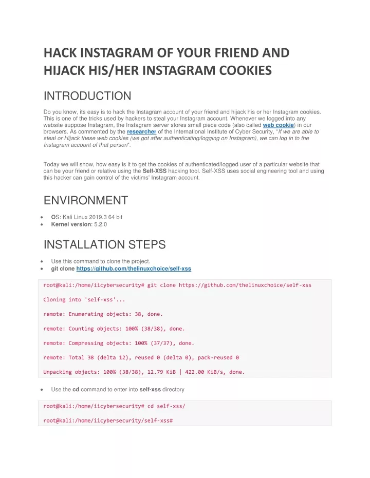hack instagram of your friend and hijack