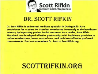 Scottrifkin.org - Dr. Scott Rifkin