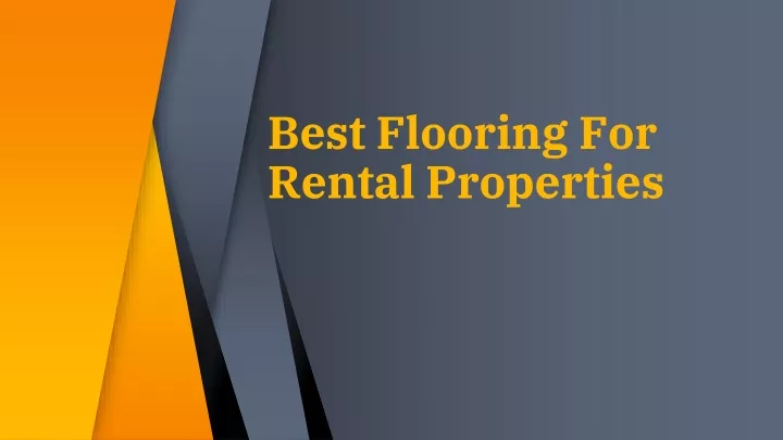 best flooring for rental properties