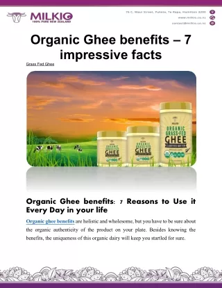 organic ghee benefits